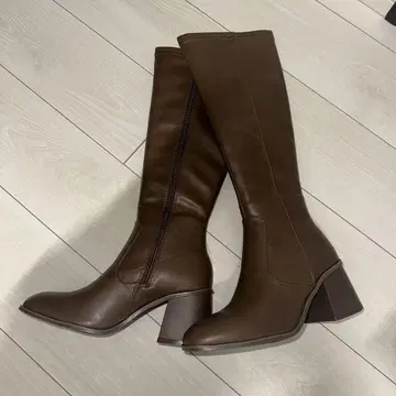 GRL 힐 포함 브라운 롱 부츠 24.0cm