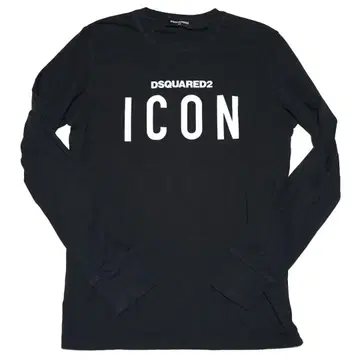 디스퀘어드 12Y 긴팔 티셔츠 로고 ICON 블랙 키즈