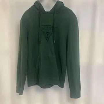 GUESS 다크 그린 후드티 M