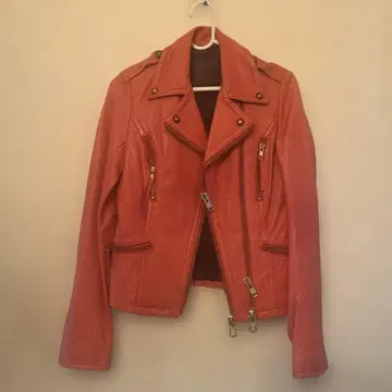 moussy 가죽 라이더 자켓 라무 가죽