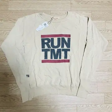 TMT RUN TMT 맨투맨 트레이닝복 베이지 S 새상품 미사용 보관품