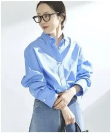 plage [ GIRL ] I LINE 셔츠 Plage 블루 사이즈 38