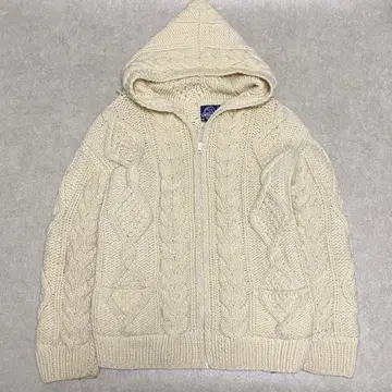 에콰도르제 Artesania 니트 후드티 후드 부착 집업