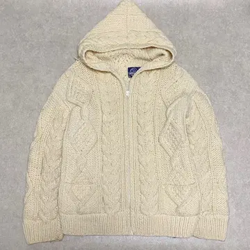 에콰도르제 ARTESANIA 니트 후드티 후드 부착 집업