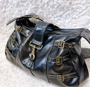 00s y2k archive shoulder bag black