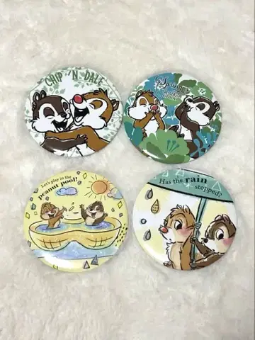 칩과 데일 캔뱃지 4개 세트