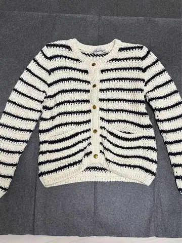 ZARA 자라 보더 니트 가디건 뜨개질