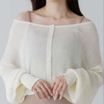 완판템 SENEE 크롭 시어 가디건 아이보리 세니