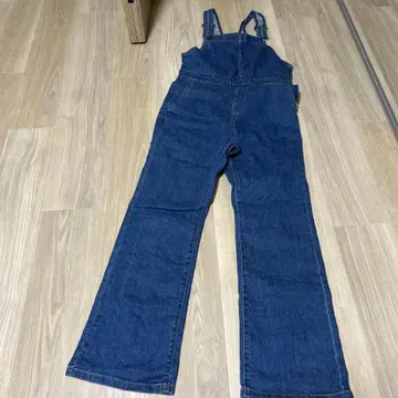 다크 블루 오버롤 와이드 레그