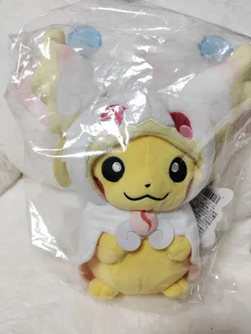 택 포함 레어 포켓몬 센터 판초를 입은 피카츄 메가 타분네 봉제 인형