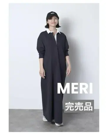 [ 새상품급 ] meri 미 라거 원피스 네이비 네이비 컬러 피케 셔츠