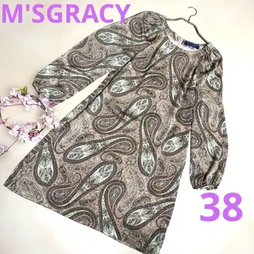 M'S GRACY 페이즐리 무늬 무릎 기장 원피스 38