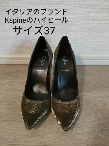 [ 사이즈 37 ] K.spine 하이힐 골드 계열