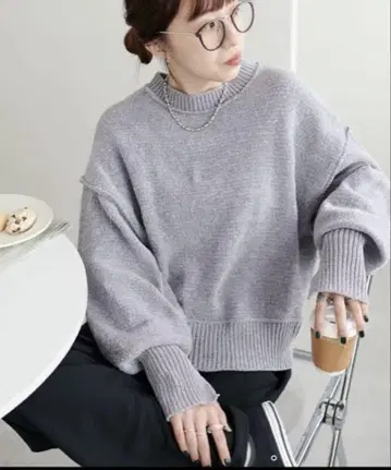 DISCOAT 벨로아 모어 크루넥 풀오버
