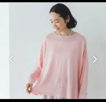 북유럽, 생활 잡화점 핑크 린넨 풀오버