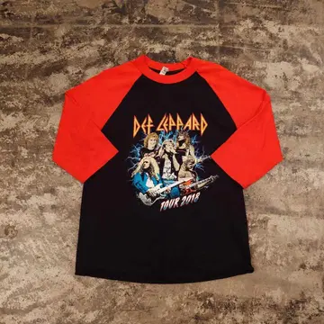 Def Leppard 데프 레퍼드 래글런 T셔츠 M 4610