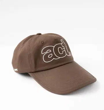 act. 자수 로고 야구 모자 브라운