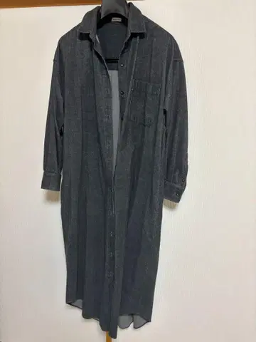 메종 드 알 코듀로이 셔츠 원피스 긴팔