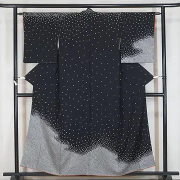 총 시보리 인기 블랙 150cm 순수 실크 쓰케아게 호몬기 포멀 a646