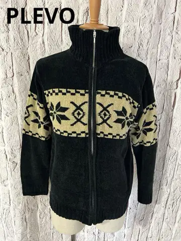 PLEVO 노르딕 무늬 가디건 남성용