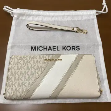 MICHAEL KORS 베이지/화이트 장지갑
