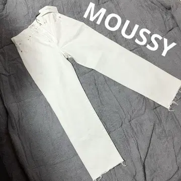 [택 포함 새상품] 28 BLACK BY MOUSSY 카우 화이트 데님