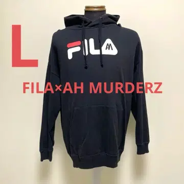FILA x AH MURDERZ 블랙 로고 후드티