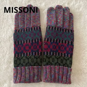 미사용 MISSONI 미쏘니 장갑 니트 장갑 멀티 컬러 니트 그로브