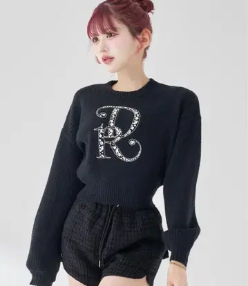 DR 비쥬 볼륨 리브 니트탑