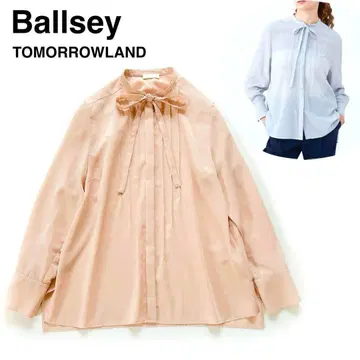 새상품급 24AW Ballsey 클리어 데신 보타이 블라우스 투모로우랜드
