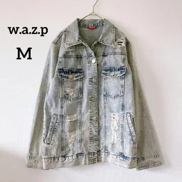 새상품급 w.a.z.p G 케미컬 워시 데미지 가공 데님 5884