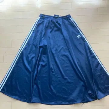 adidas 롱 새틴 스커트 L 사이즈 FL0045 네이비 J4