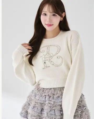 다리치 DR 비쥬 볼륨 리브 니트탑