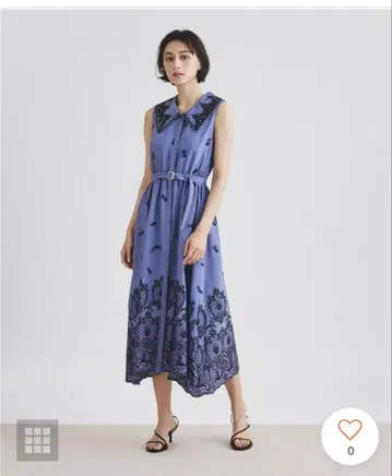 미사용 새상품 GRACE CONTINENTAL 플레어 원피스 블루 38