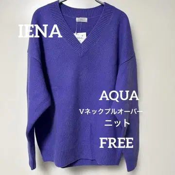 [ 미사용 새상품 ] IENA AQUA V넥 풀오버 니트