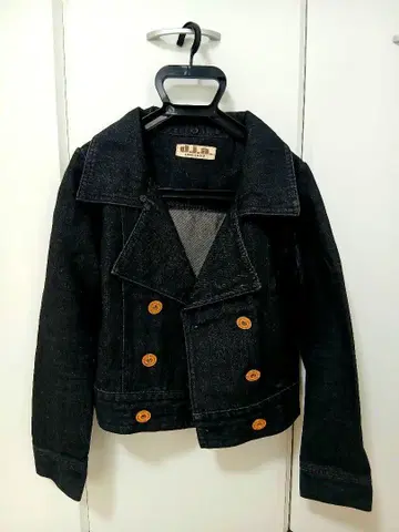 d.i.a. 블랙 데님 자켓 더블 브레스트