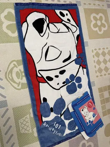 레트로 101마리 강아지 타월 약 70cm x 140cm
