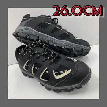 26.0cm 새상품 남성용 발수 넓은 트레킹 슈즈 신사 블랙