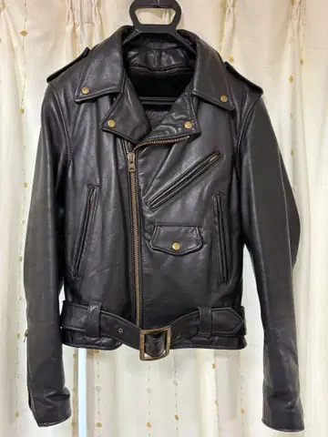 Branded Garments 더블 가죽 라이더 자켓 38