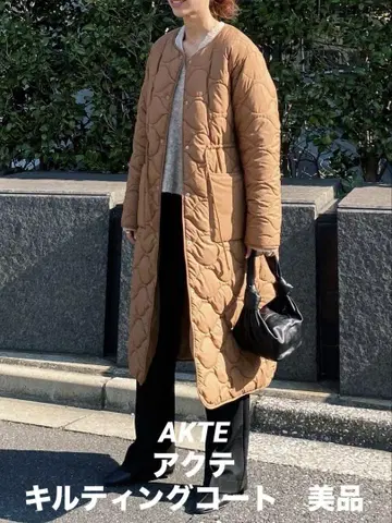 AKTE 액트 퀼팅 롱 코트