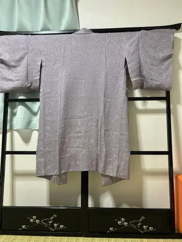 하나고로모 연보라색 꽃무늬 겉옷 고급 도추기