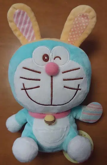 도라에몽 토끼 귀 통통 오테다마 봉제 인형