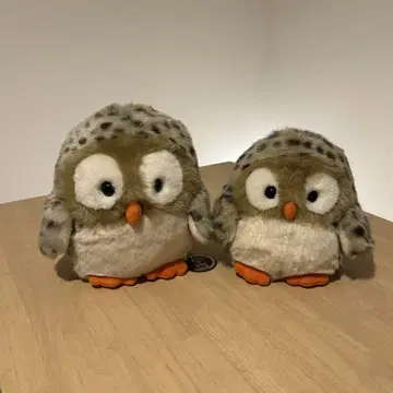올빼미 봉제 인형 2체 세트