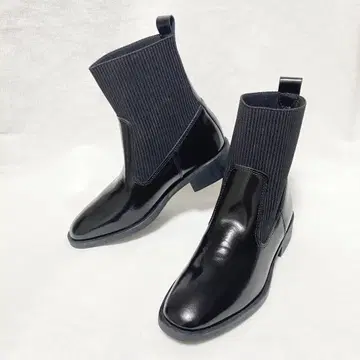 미사용품급 Stilmoda 사이드 고어 숏부츠 이탈리아제 블랙