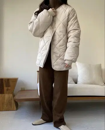 lawgy / 숏 퀼팅 아우터