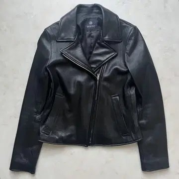 [새상품급] 나노 유니버스 램 가죽 더블 라이더 자켓