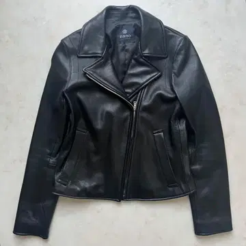 [새상품급] 나노 유니버스 램 가죽 더블 라이더 자켓