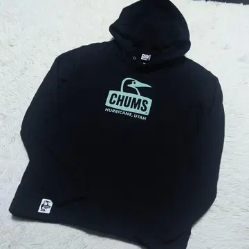 [ 레어 ] 참스 CHUMS 후드티 빅 로고 블랙 L 사이즈