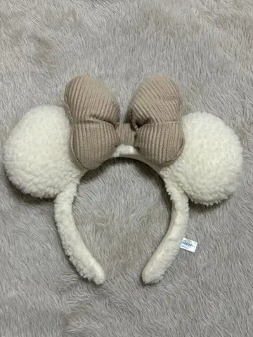 미키 귀 머리띠 아이보리 베이지