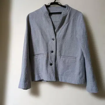 새상품급 카구레 노카라 자켓 울 코트 가디건 그레이 프리